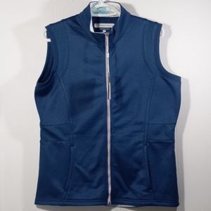 Pebble Beach Performance Blue Zip Up Vest Large